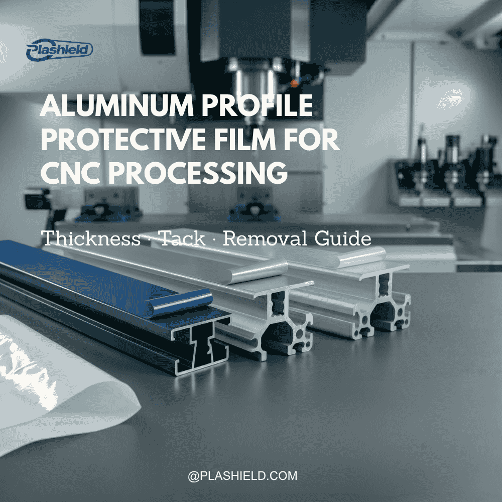 Aluminum profile protective film for CNC machining — Plashield technical guide, info@plashield.com