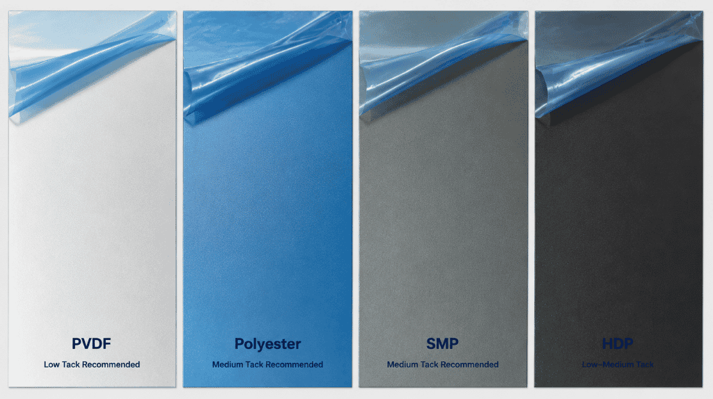 different surface protection film for coated steel
