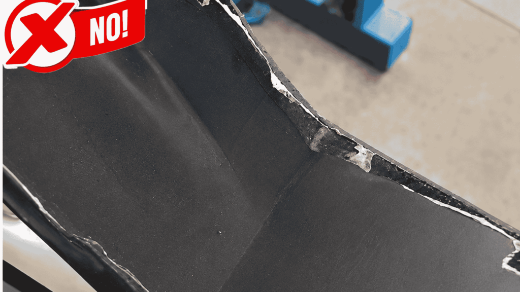 ghosting residue on anodized aluminium from wrong tack level protective film