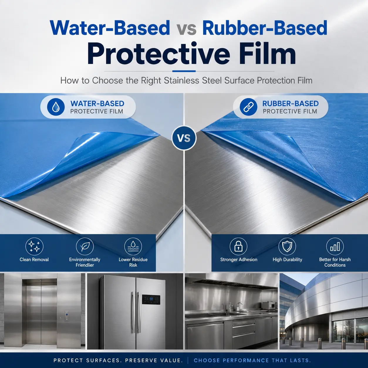 water-based vs rubber-based protective film