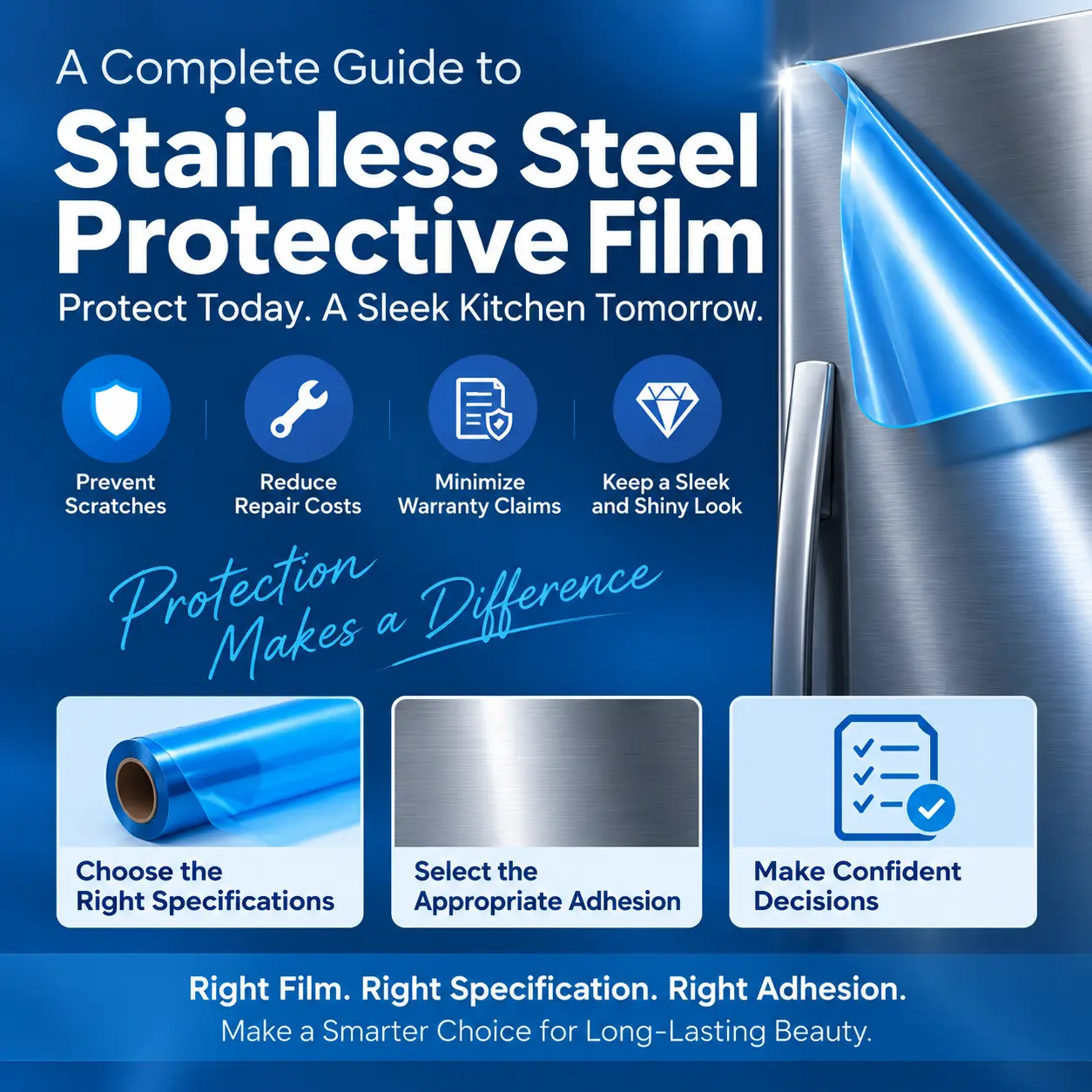 Protective Film Selection for Stainless Steel Appliance Panels