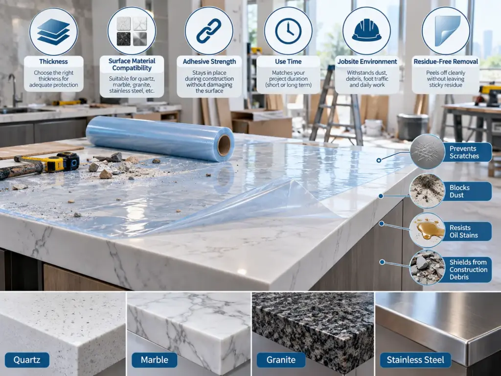 How to Choose Countertop Protection Film