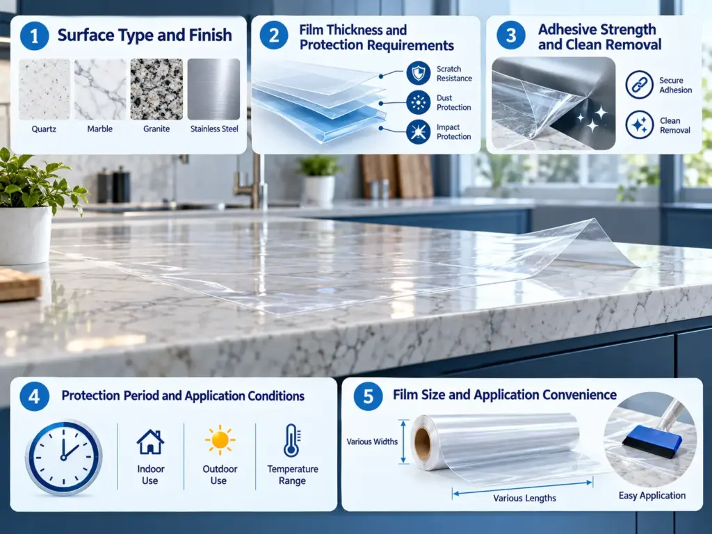 When Choosing Countertop Protection Film