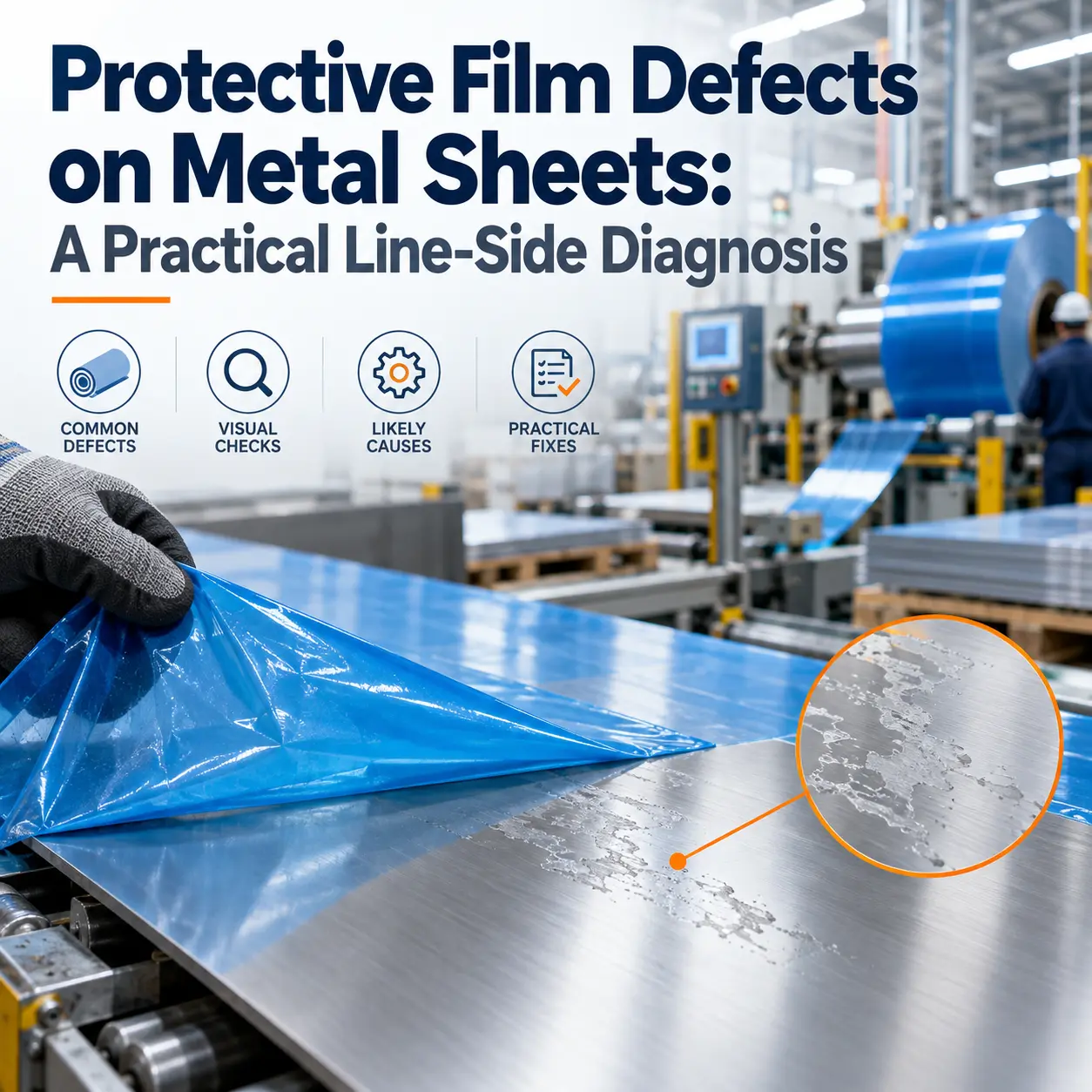 Protective Film Defects on Metal Sheets
